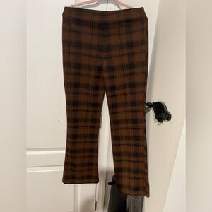 Self Esteem brand plaid wide leg pants
